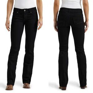 NWT New Wrangler Mid Rise Bootcut Black Jeans Size 30 x 34